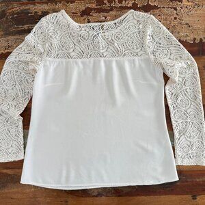 Copper Key Ivory Crochet Details Top Size Small
